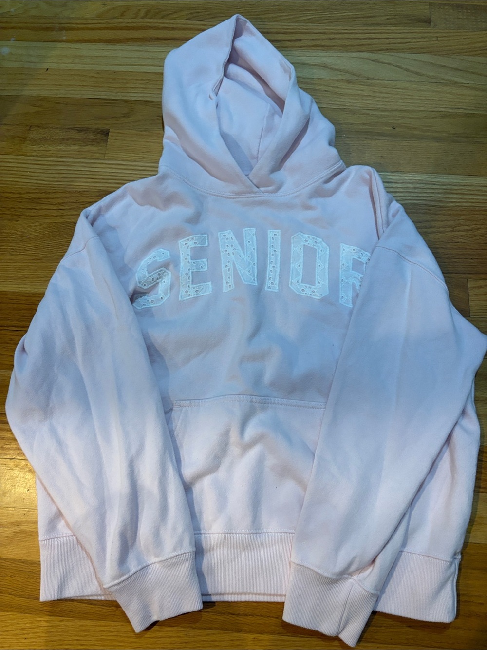Hollister Pink 'Senior' Pullover Hoodie